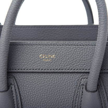 Celine Baby Drummed Calfskin Nano Luggage Kohl 10 of 10