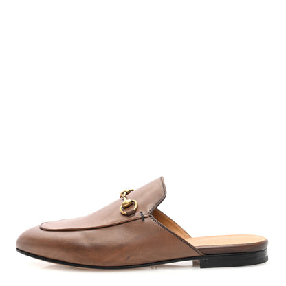 Gucci Calfskin Womens Princetown Slippers 39 Brown 1 of 7