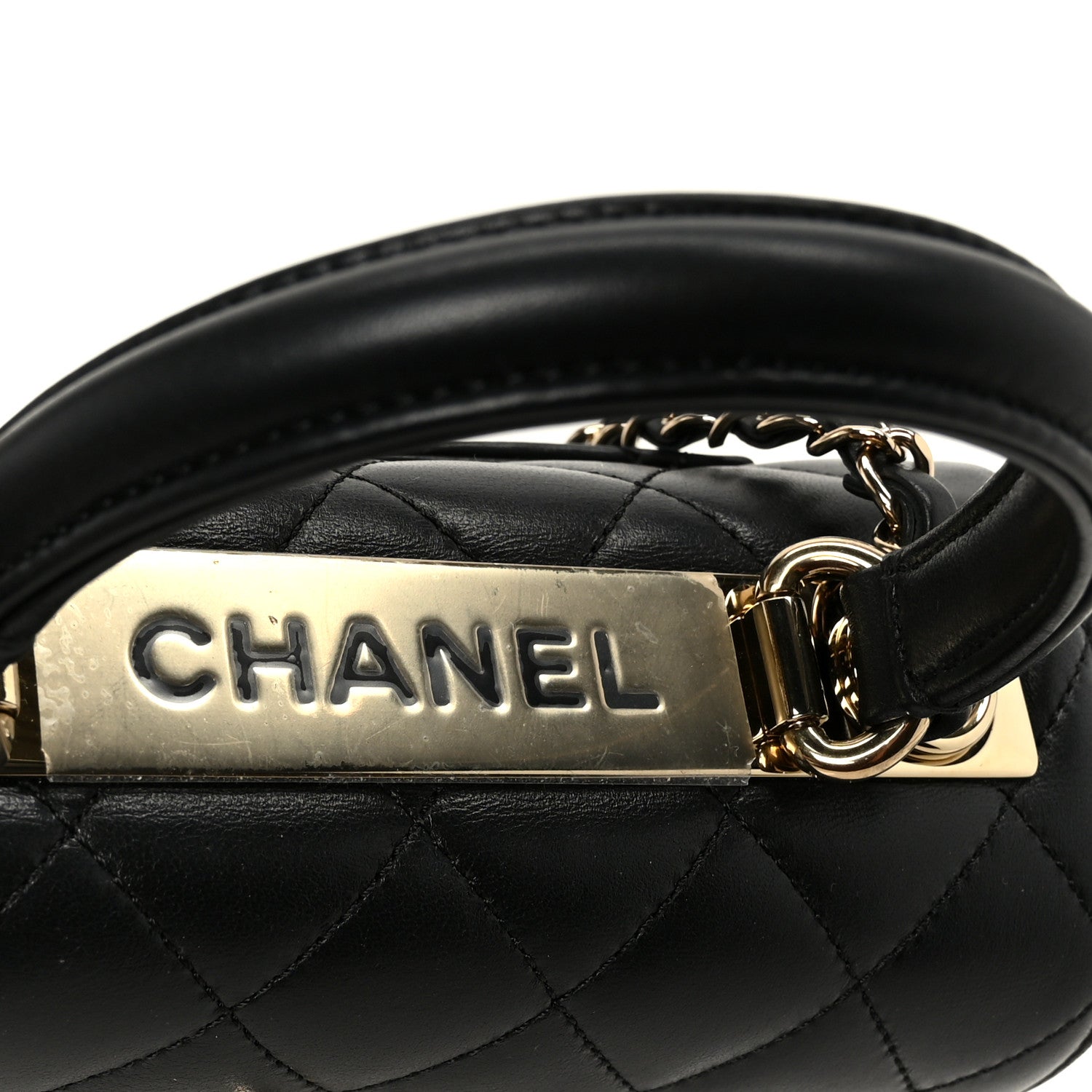 Chanel Lambskin Quilted Mini Trendy CC Dual Handle Flap Bag Black 9 of 12