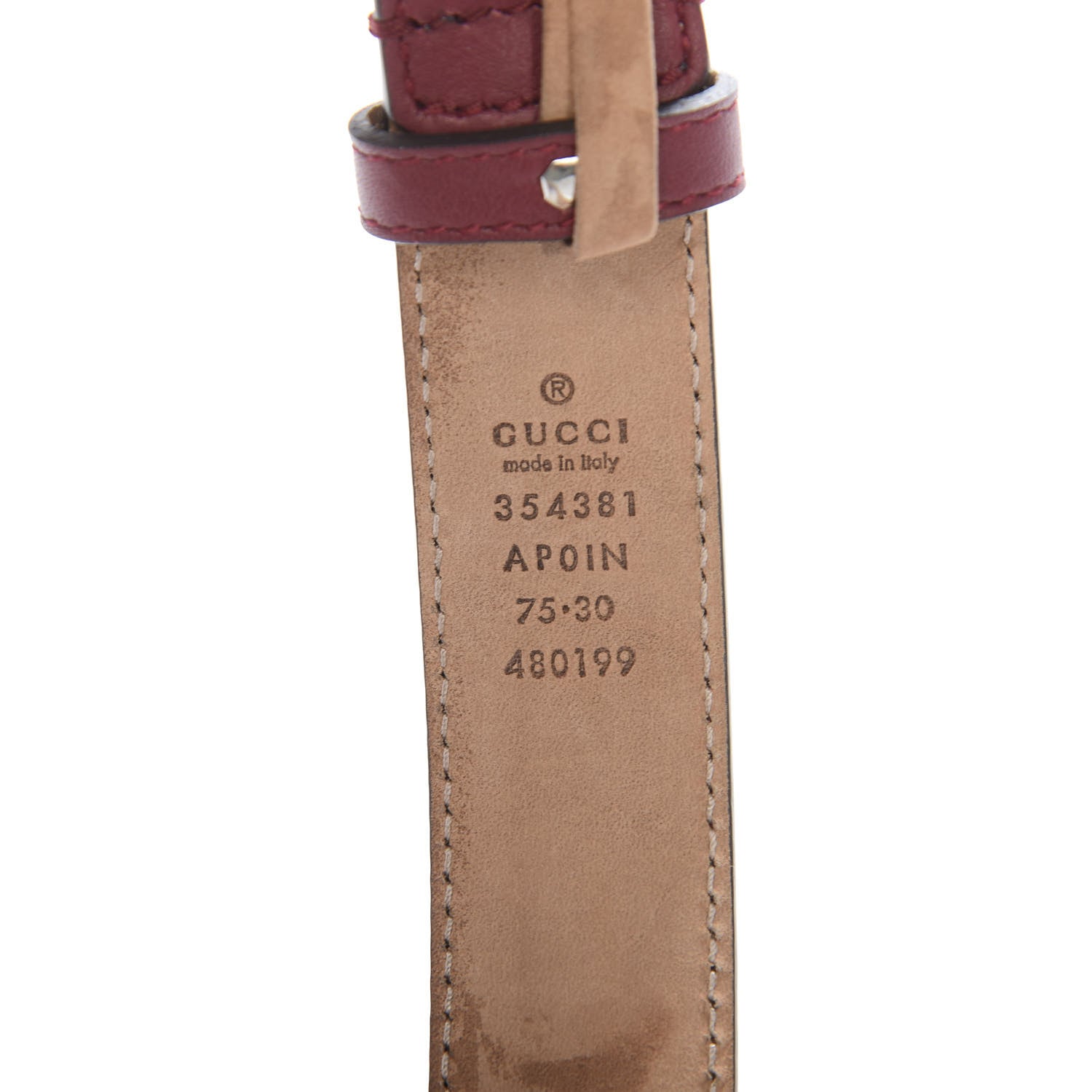 Gucci Calfskin Crystal Interlocking G Belt 75 30 3 of 8