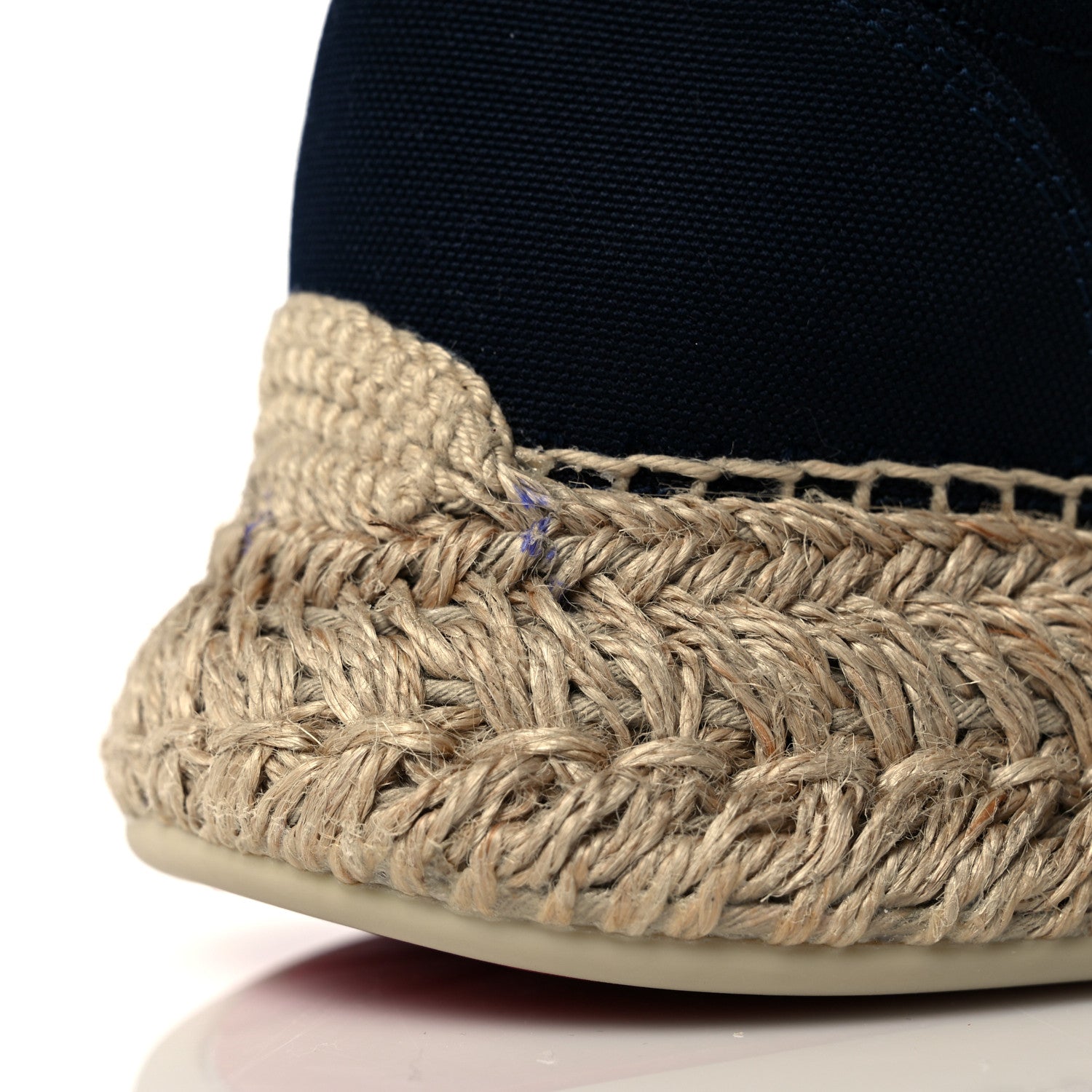 Christian Louboutin Toile Calfskin Espasneak Flat Sneaker 39 Navy 9 of 11