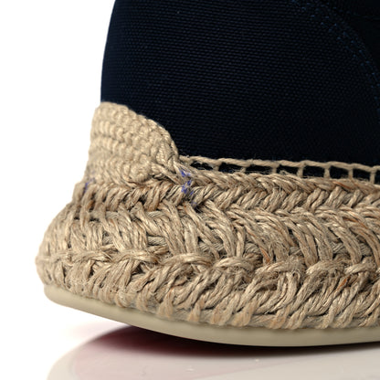 Christian Louboutin Toile Calfskin Espasneak Flat Sneaker 39 Navy 9 of 11