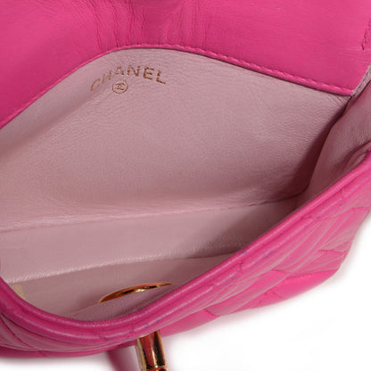 Chanel Lambskin Quilted Micro Mini Flap Hot Pink 6 of 8