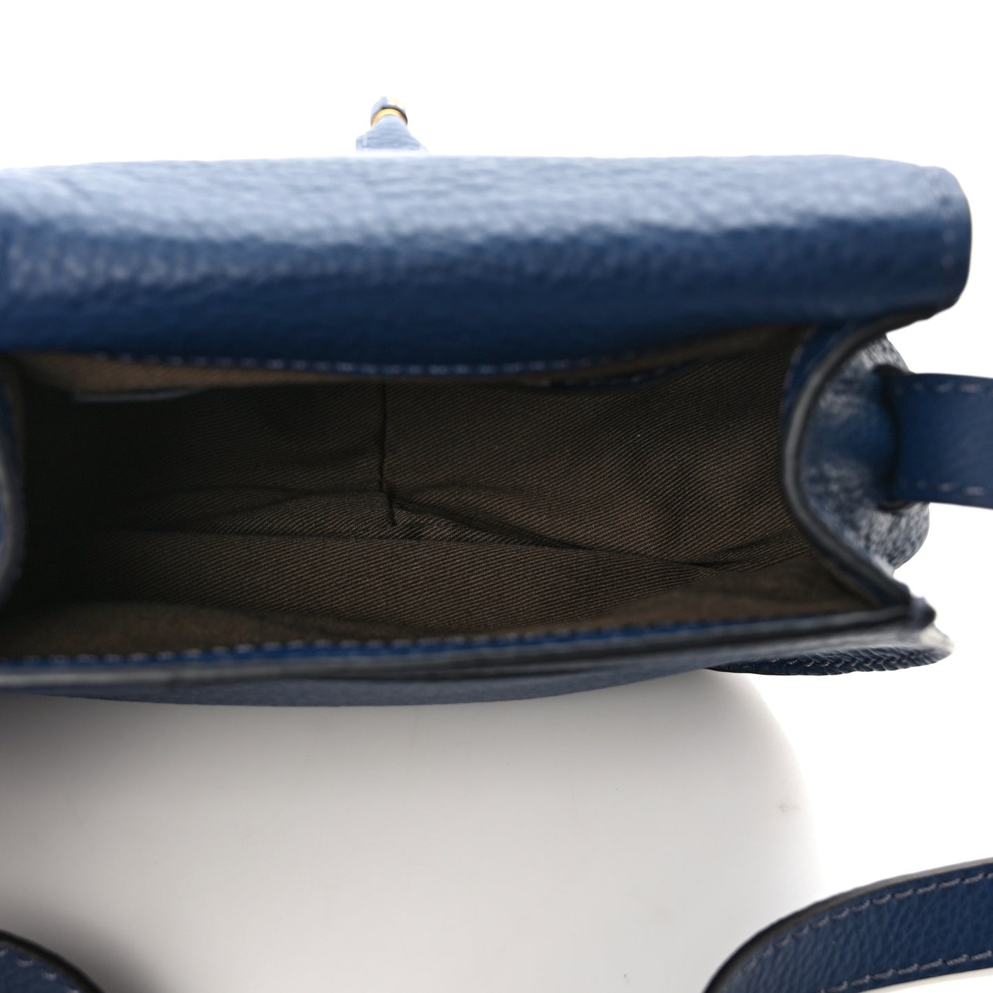 Calfskin Mini Marcie Round Crossbody Bag Royal Navy