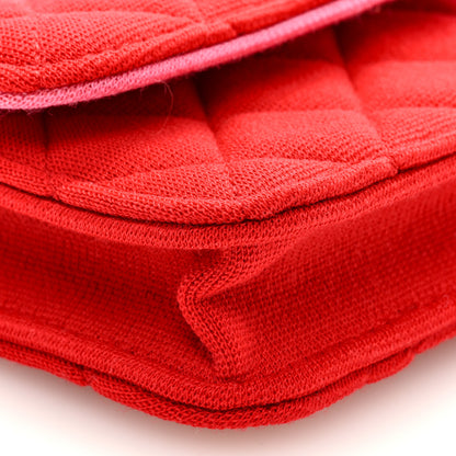 Chanel Jersey Quilted Micro Mini Flap Red 8 of 10