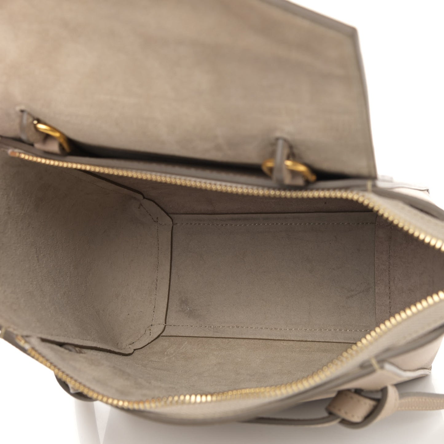 Grained Calfskin Nano Belt Bag Light Taupe