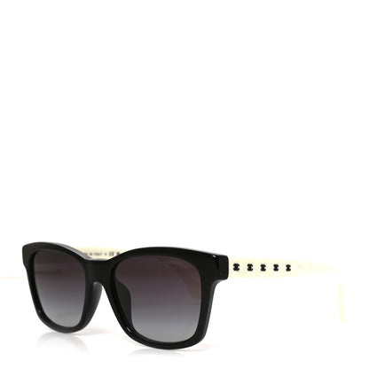 Chanel Acetate Quilted CC Square Sunglasses 5484 White Black 1 of 7
