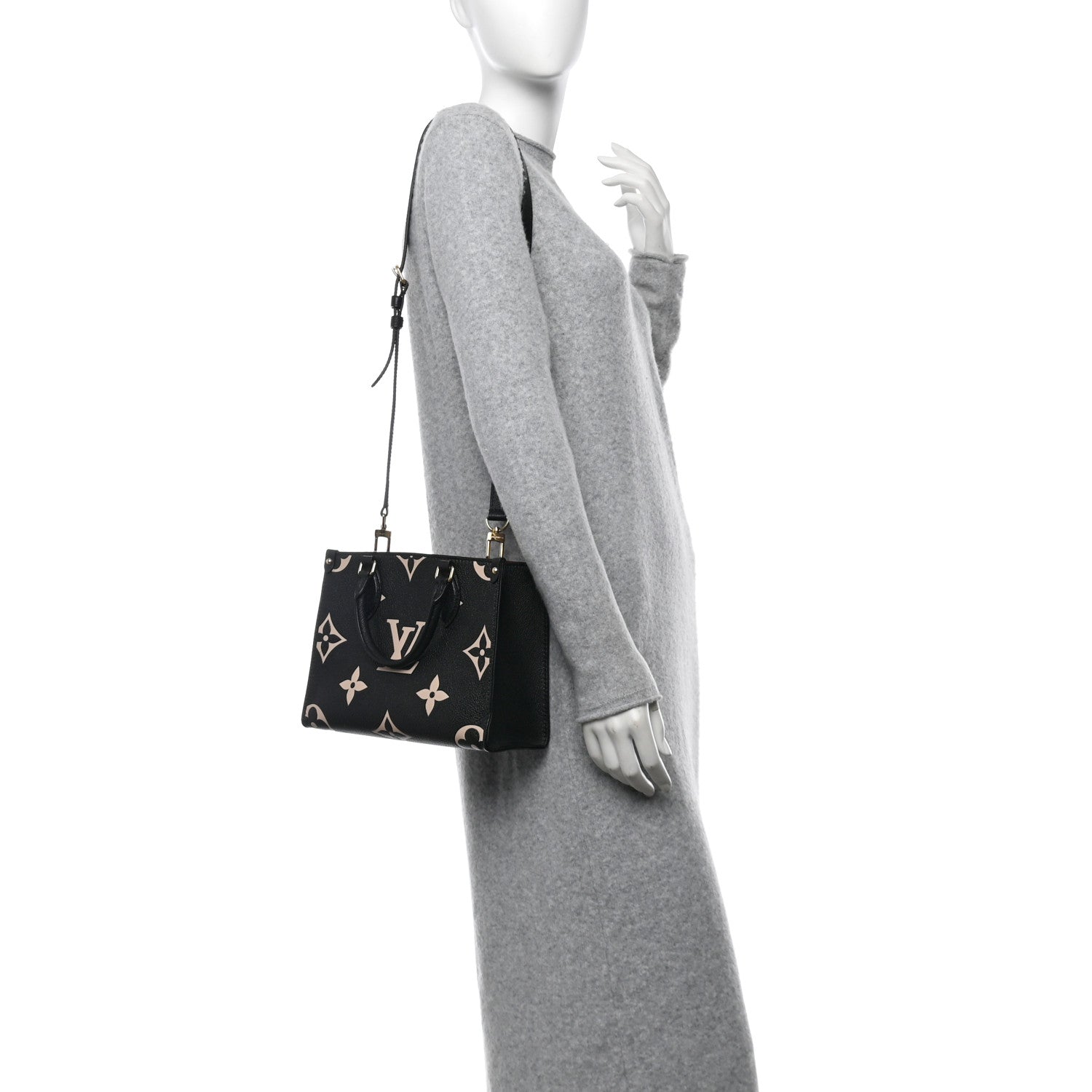 Louis Vuitton Empreinte Monogram Giant Onthego PM Black Beige 2 of 9