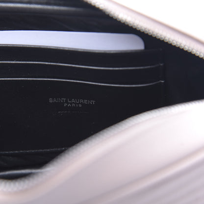 Saint Laurent Grain De Poudre Matelasse Monogram Mini Lou Camera Bag Marble Pink 6 of 11