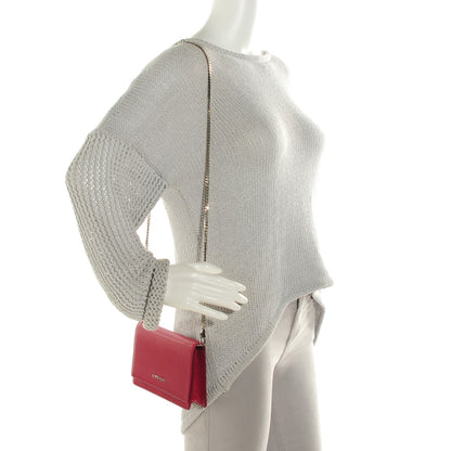 Givenchy Sugar Goatskin Pandora Chain Wallet Deep Red 2 of 8