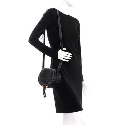 Chloe Calfskin Mini Marcie Round Crossbody Bag Black 2 of 8