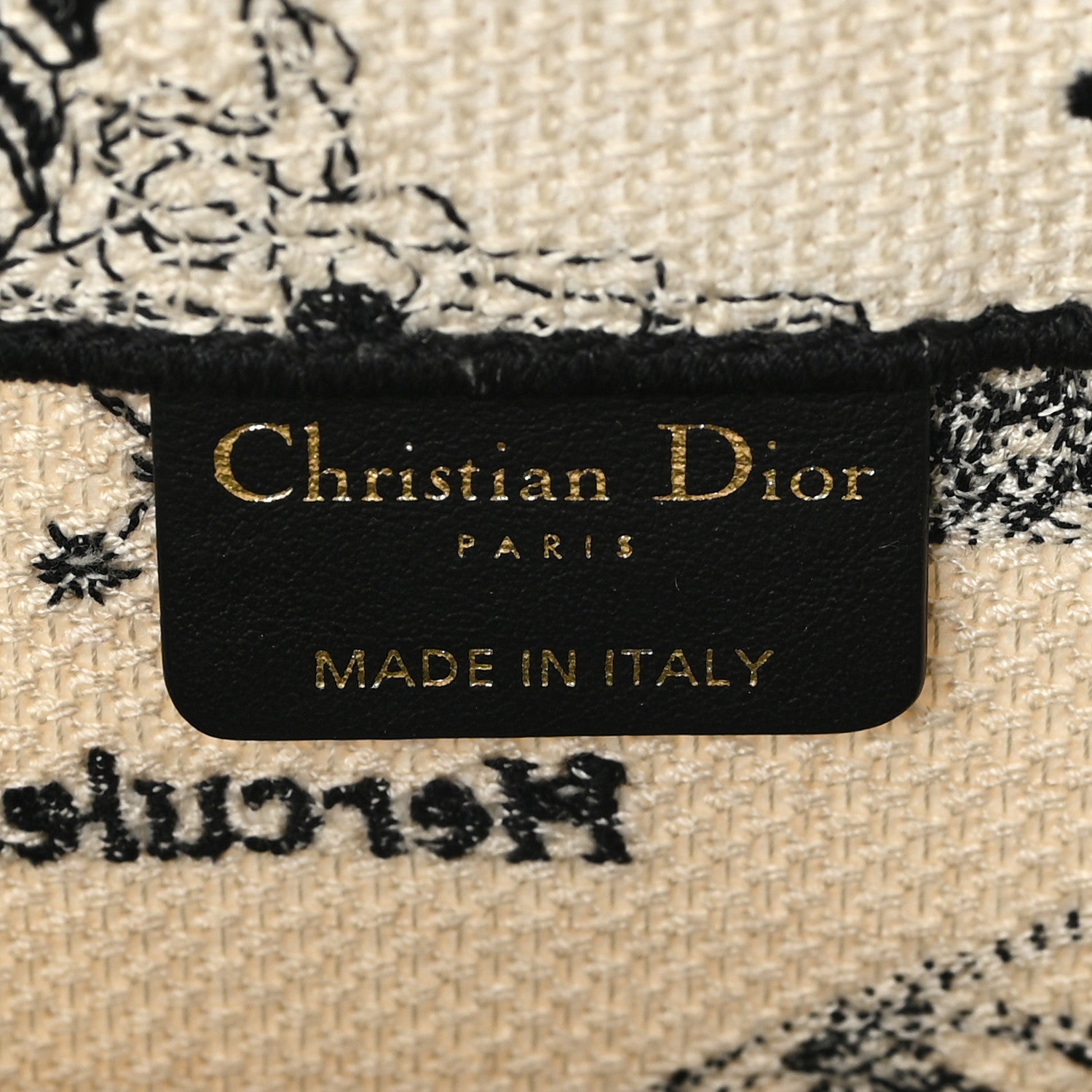 Christian Dior Canvas Zodiac Toile De Jouy Embroidered Large Book