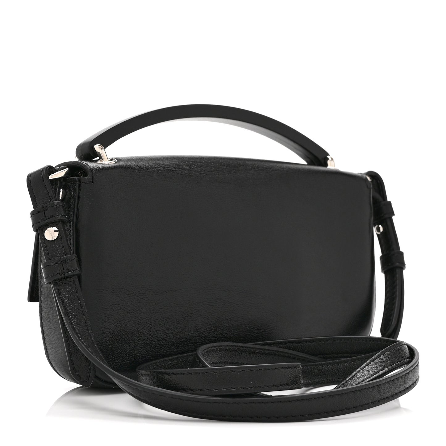 X MARC JACOBS Nappa Logo Phone Baguette Black