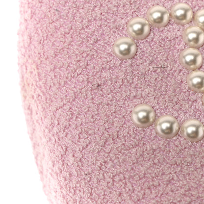 Chanel Tweed Pearl CC Sandals 39.5 Pink 9 of 10