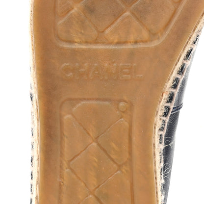Chanel Lambskin CC Espadrilles 36 Dark Navy 9 of 11