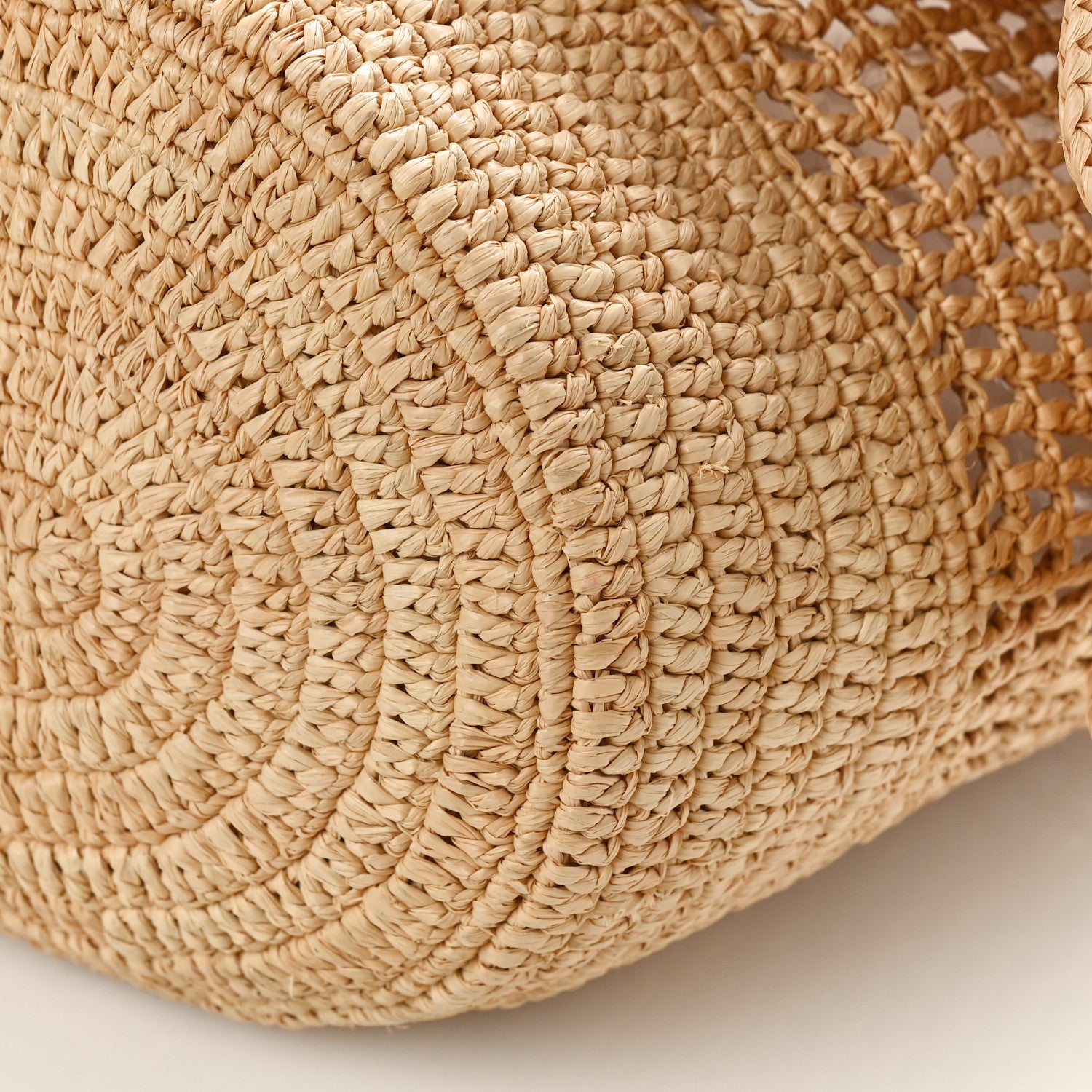Loewe Raffia Calfskin Balloon Ruffles Bucket Bag Natural Tan 7 of 7