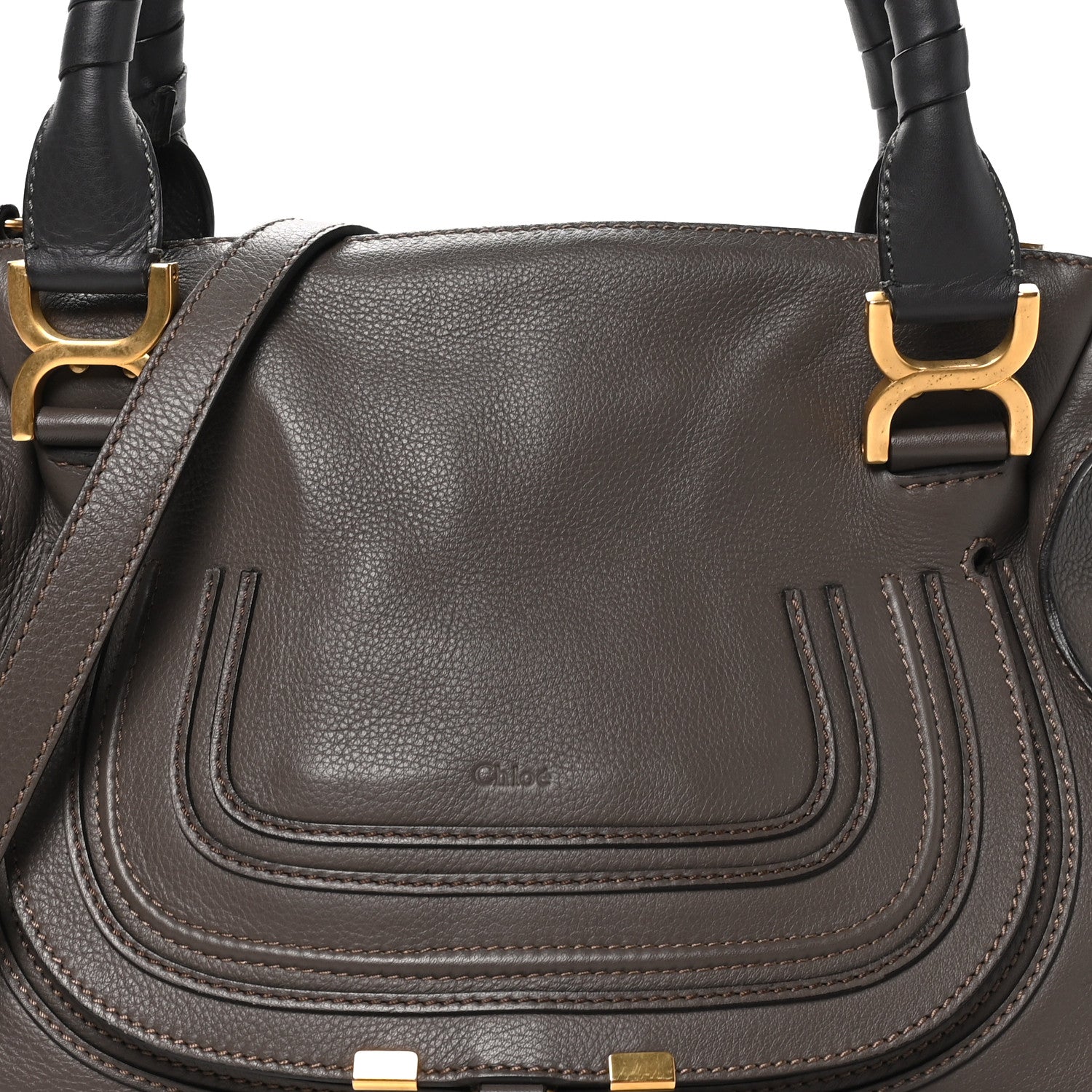 Chloe Calfskin Medium Marcie Satchel Anchor Grey 6 of 8