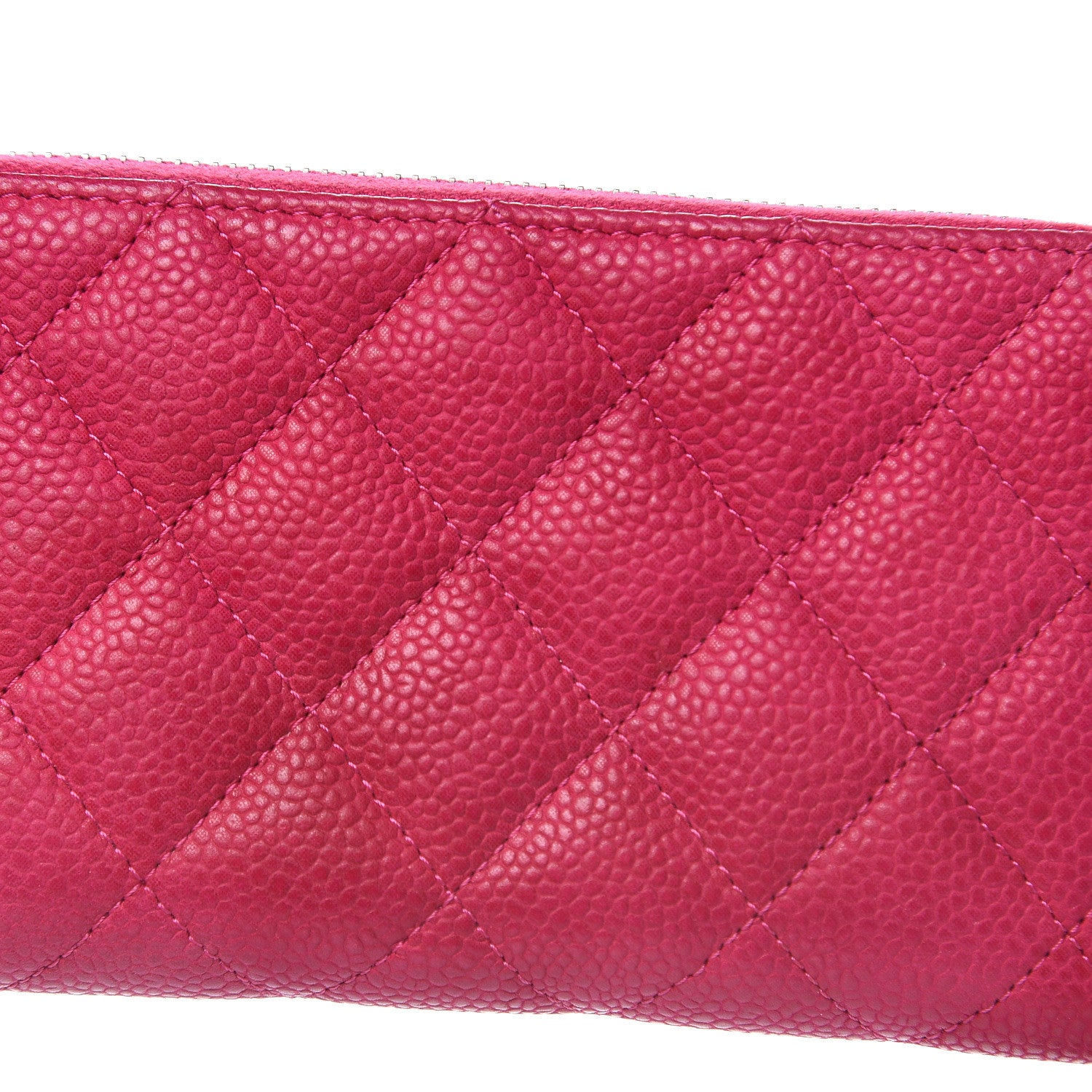 Chanel Iridescent Caviar Quilted Small Zip Around Wallet Pink 4 of 12