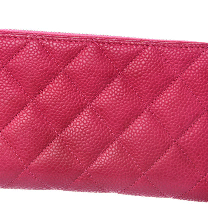 Chanel Iridescent Caviar Quilted Small Zip Around Wallet Pink 4 of 12