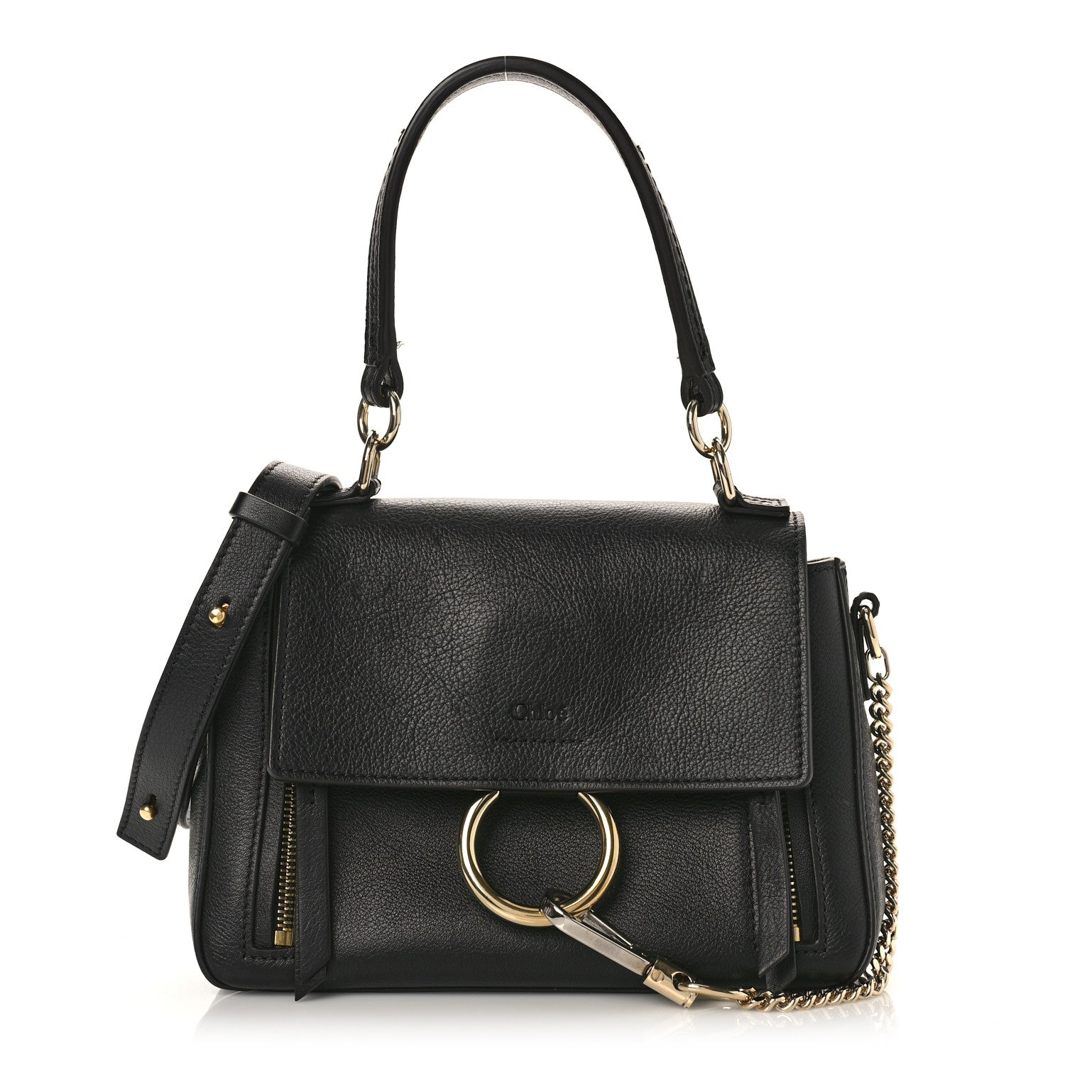 Chloe Calfskin Mini Faye Day Shoulder Bag Black 1 of 11