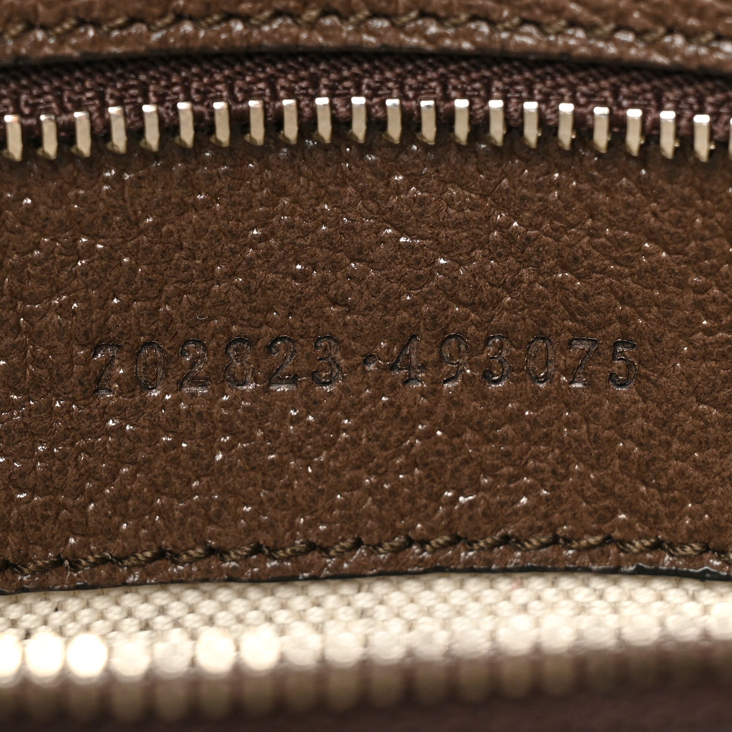 GG Supreme Monogram Textured Calfskin Web Large Attache Shoulder Bag Beige Ebony New Acero