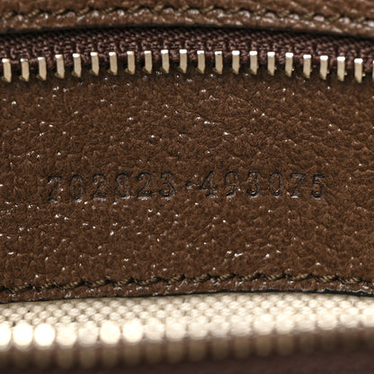 Gucci GG Supreme Monogram Textured Calfskin Web Large Attache Shoulder Bag Beige Ebony New Acero 7 of 9