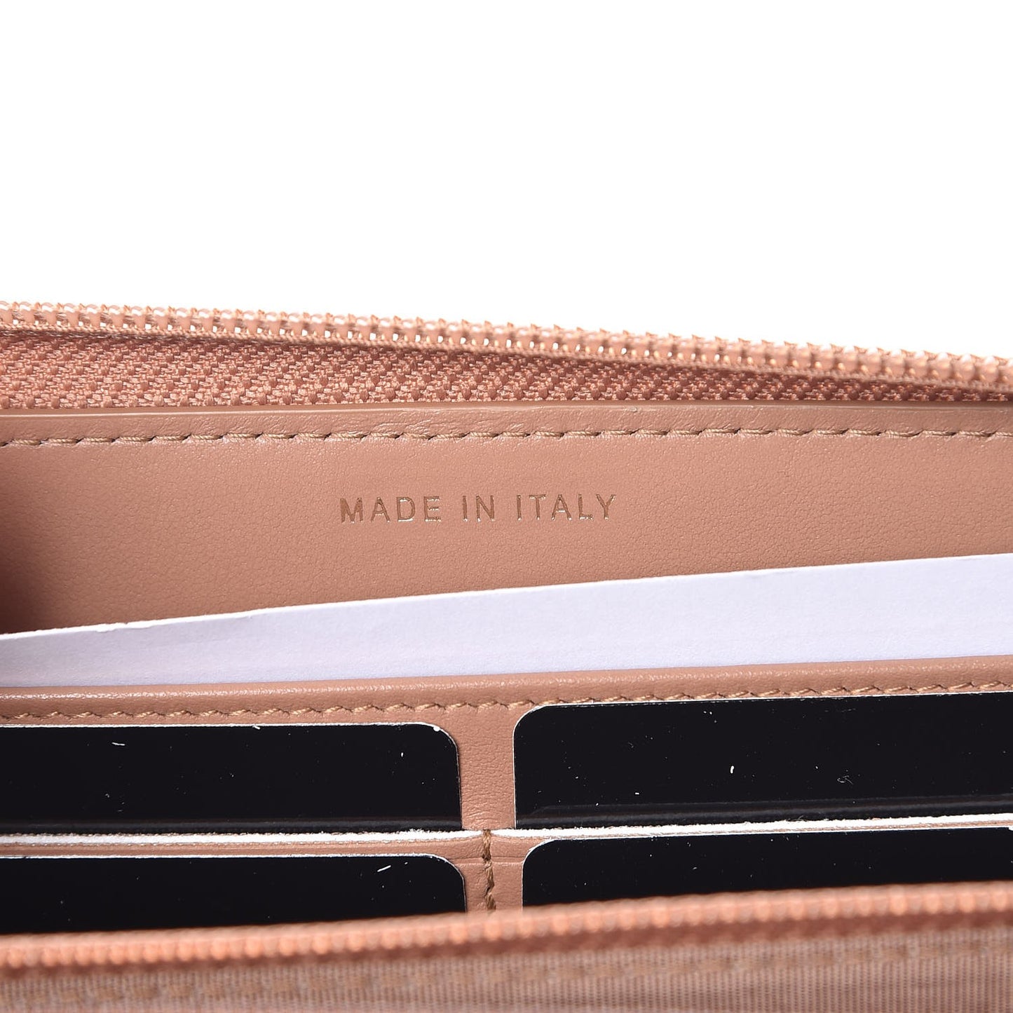 Caviar Chevron Zip Around Boy Wallet Light Brown