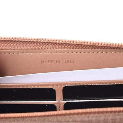 Chanel Caviar Chevron Zip Around Boy Wallet Light Brown 7 of 9