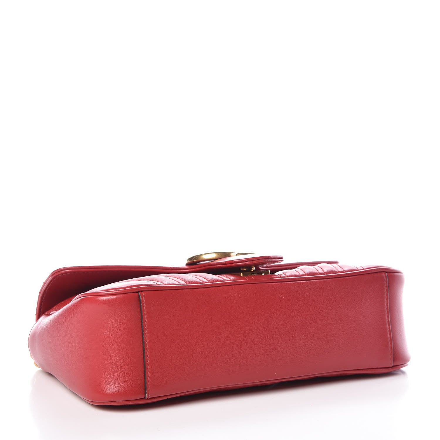 Gucci Calfskin Matelasse Small GG Marmont Shoulder Bag Hibiscus Red 5 of 10