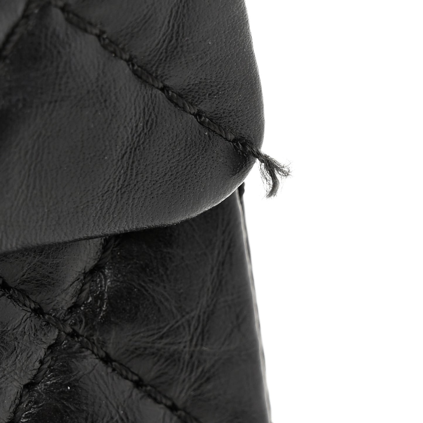 Aged Calfskin Quilted 2.55 Reissue Mini Flap Black