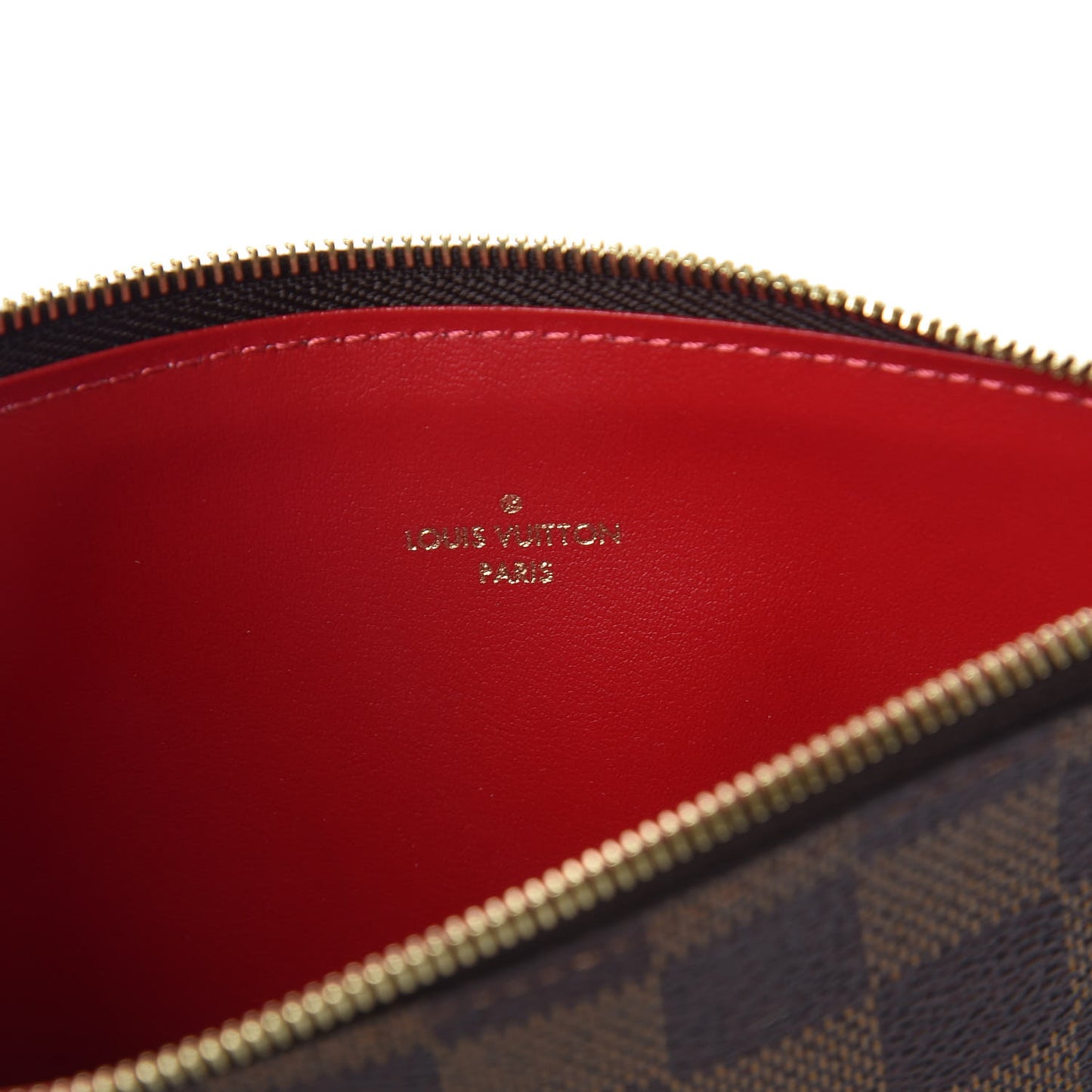 Damier Ebene Felicie Chain Wallet Zippered Insert