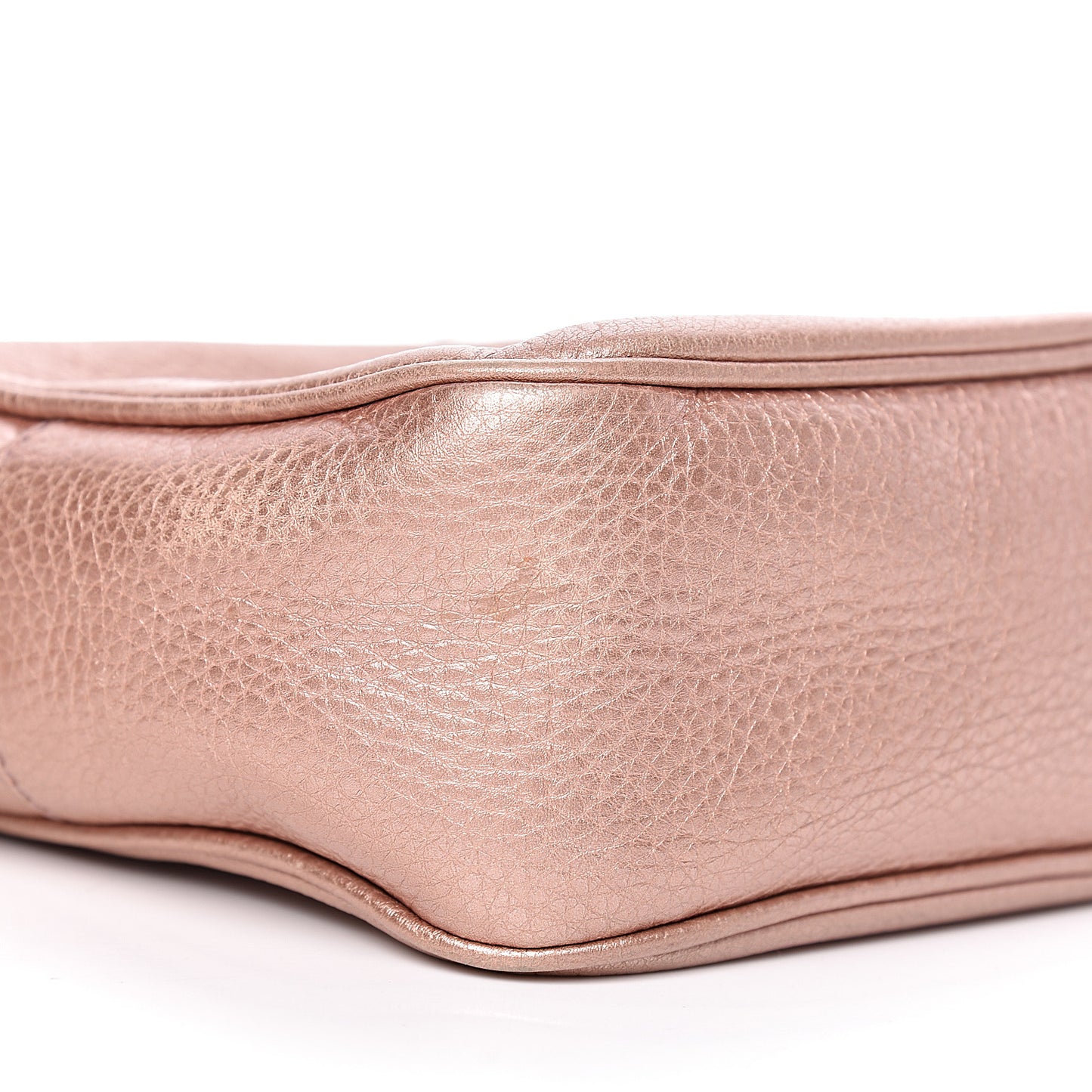 Metallic Pebbled Calfskin Small Soho Disco Bag Pink