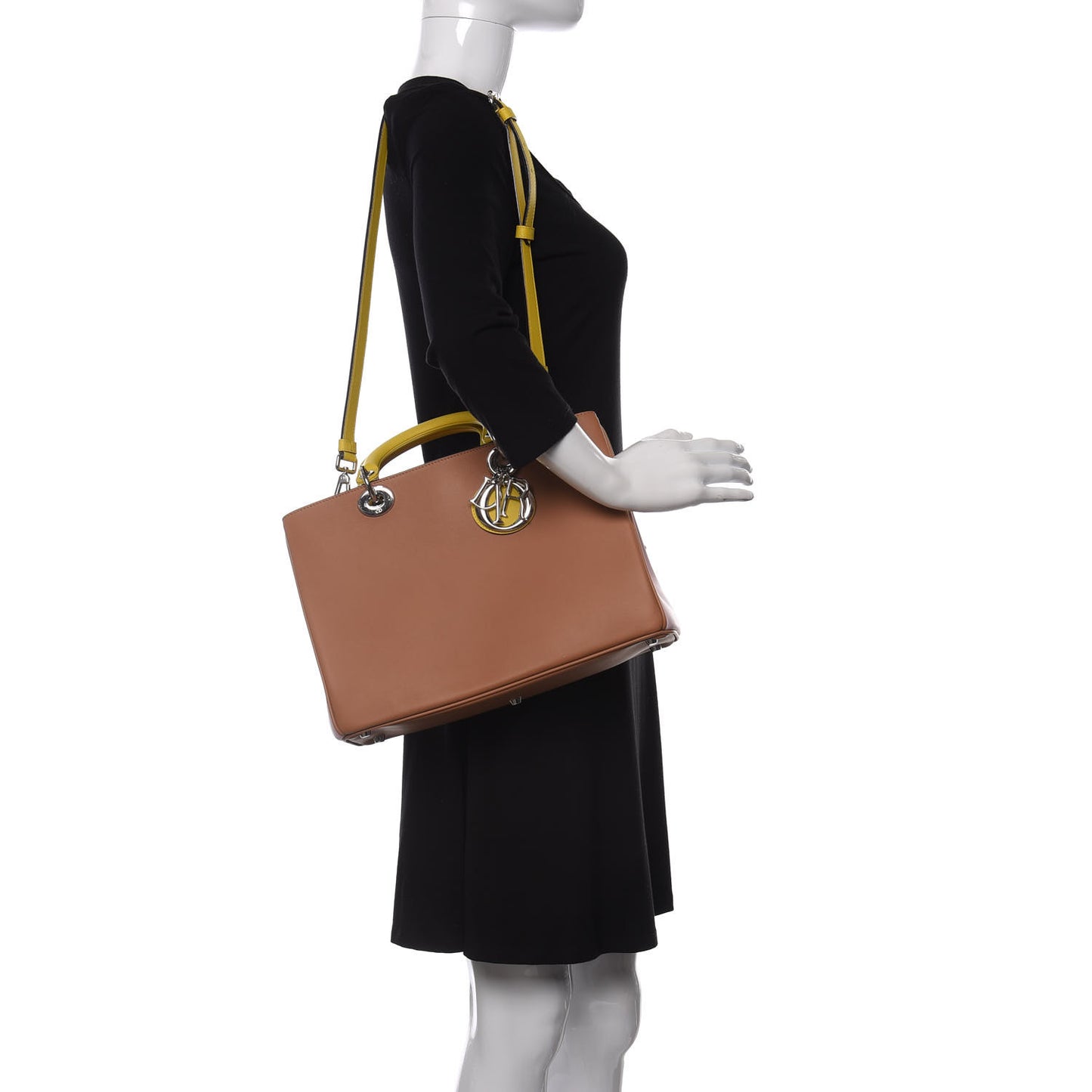 Smooth Calfskin Medium Tri-Color Diorissimo Tote Biscuit Rose
