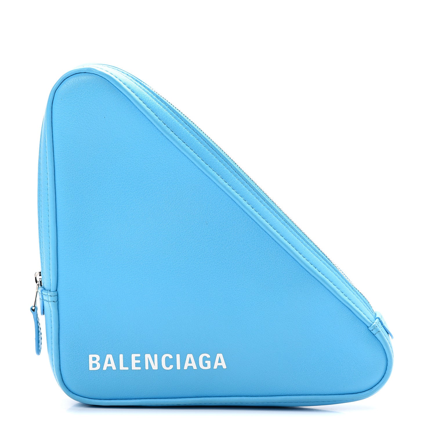 Balenciaga Calfskin M Triangle Pouch Baby Blue 1 of 7