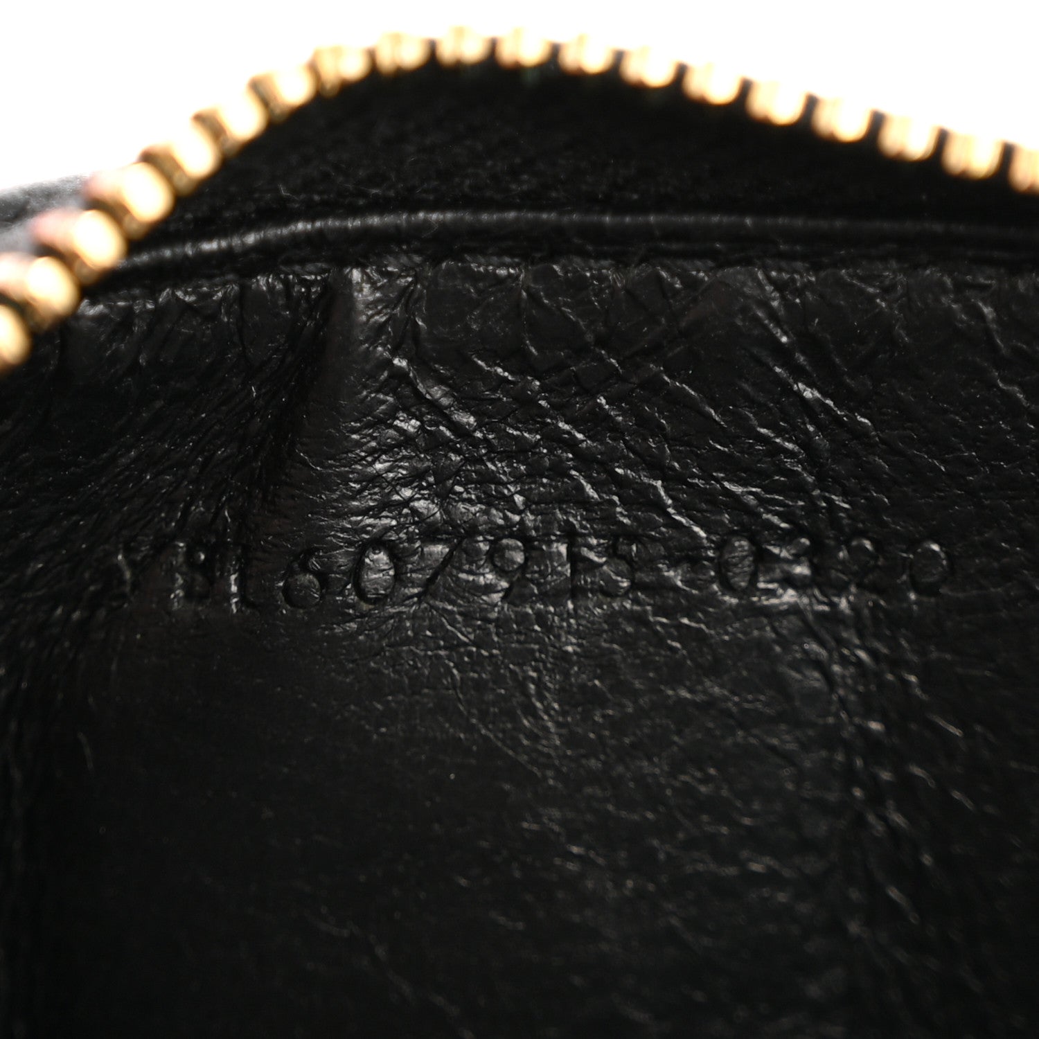 Saint Laurent Grain De Poudre Matelasse Chevron Monogram Fragments Zippered Card Case Black 8 of 11