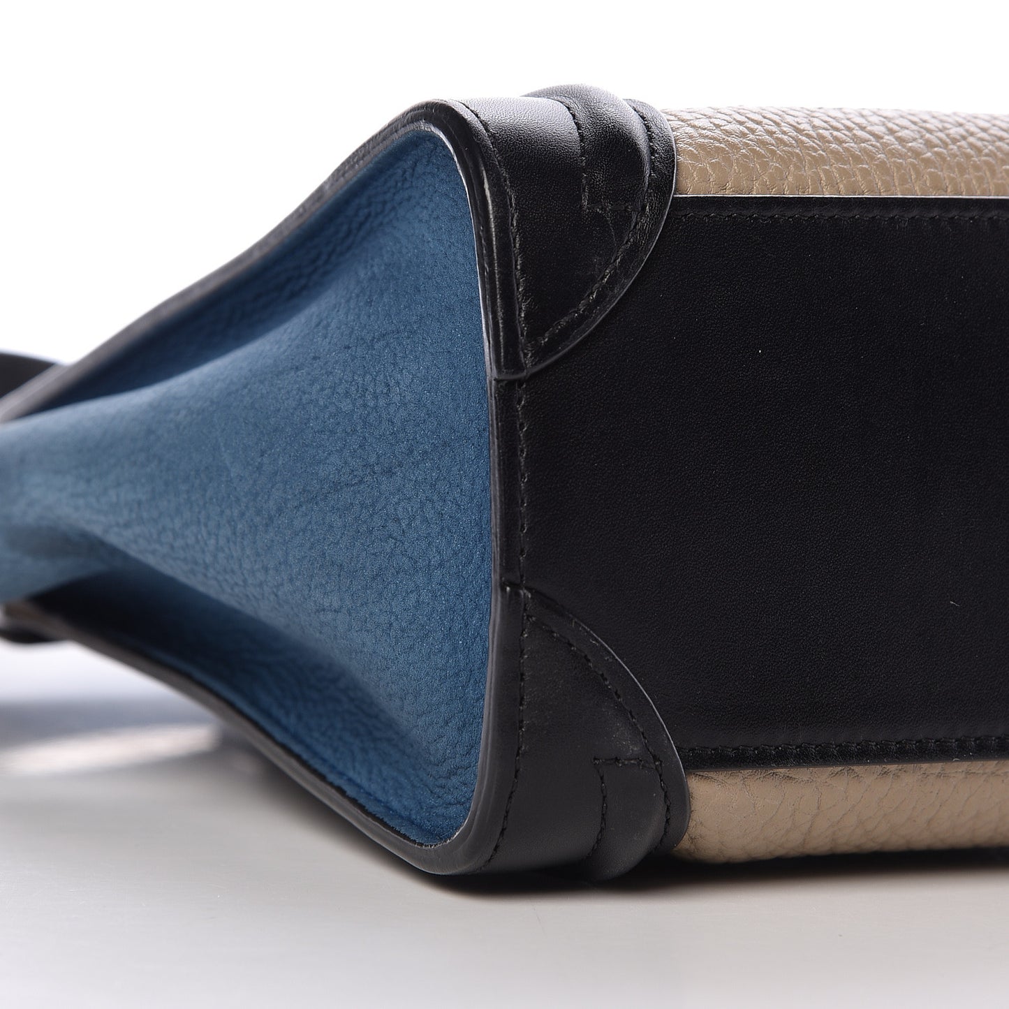 Bullhide Calfskin Nano Tri-Color Luggage Light Taupe
