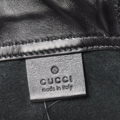 Gucci Calfskin Logo Drawstring Backpack Black 6 of 9