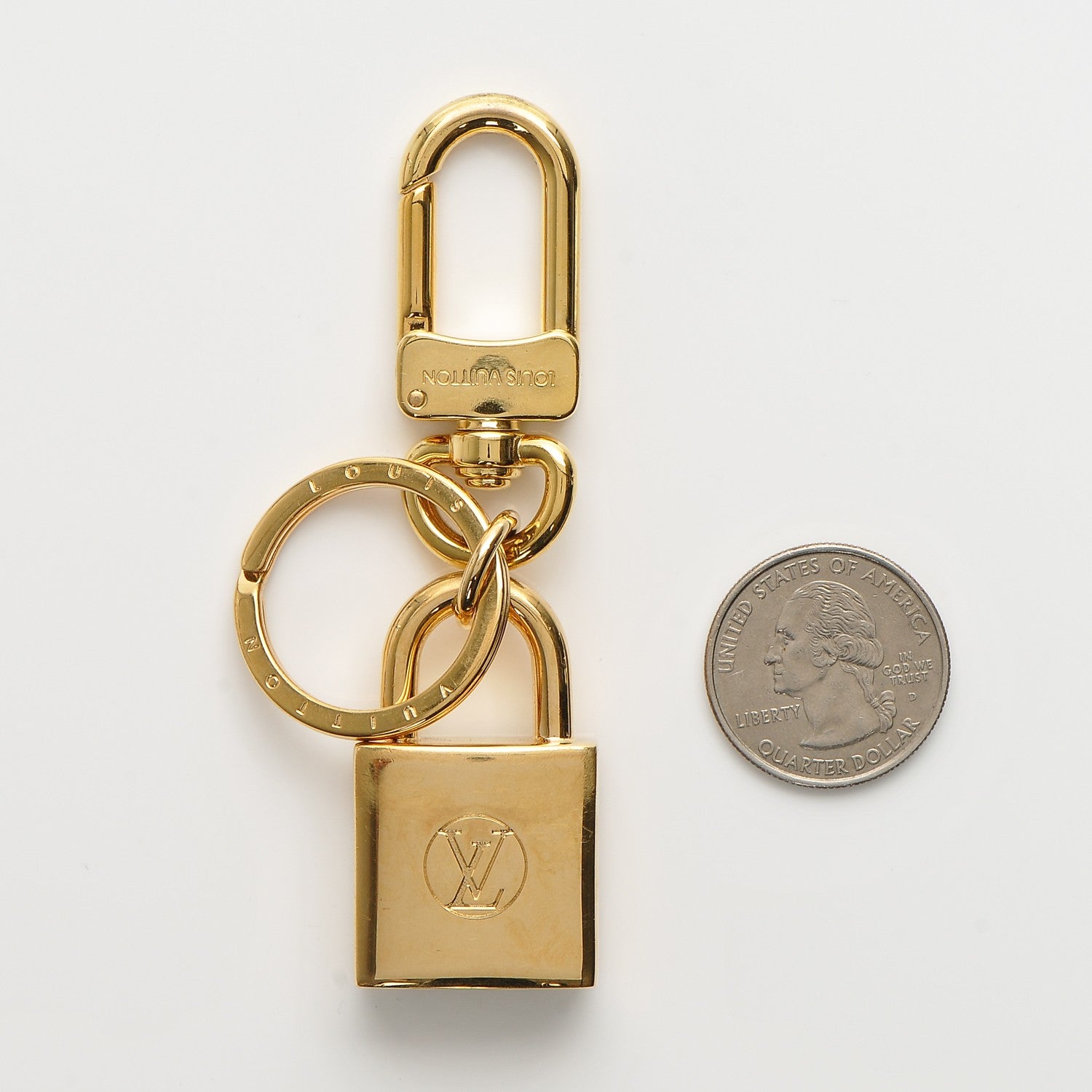 Louis Vuitton Lock Me Strass Bag Charm Key Holder Gold 2 of 3