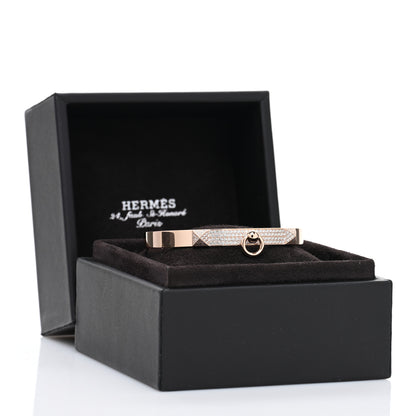 Hermes 18K Rose Gold Diamond PM Collier De Chien Pave Bracelet SH 4 of 4