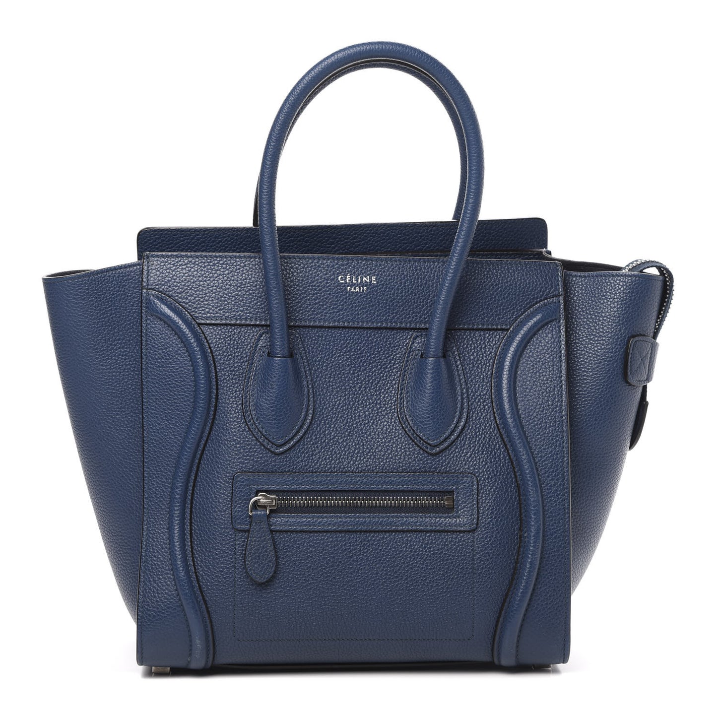 Baby Drummed Calfskin Micro Luggage Petrol