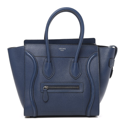 Celine Baby Drummed Calfskin Micro Luggage Petrol 1 of 15