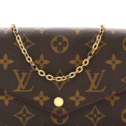 Louis Vuitton Monogram Pochette Felicie Chain Wallet Fuchsia 9 of 13