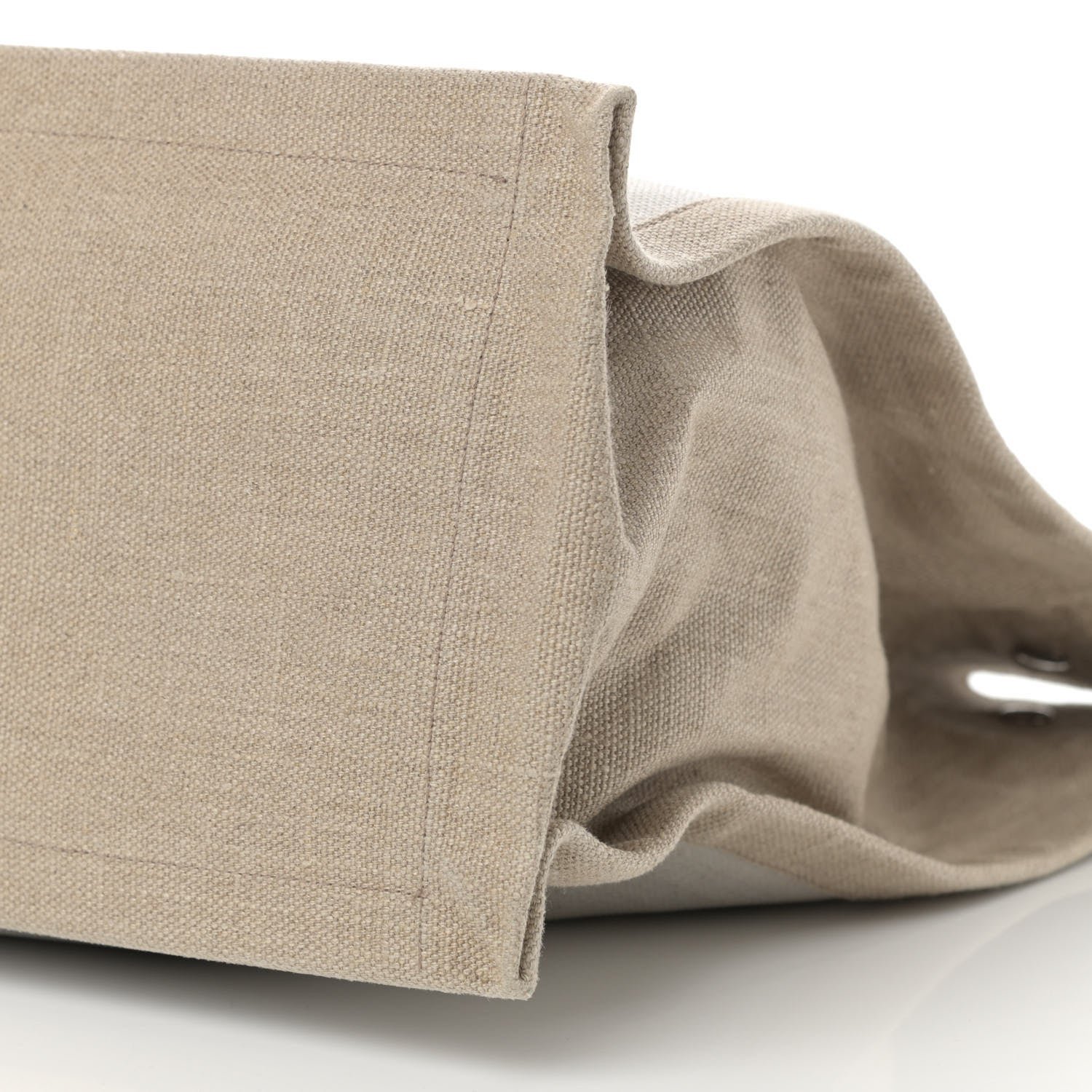 Saint Laurent Linen Calfskin Rive Gauche Tote Optic White 10 of 13