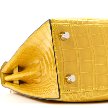 Hermes Shiny Alligator Kelly Sellier 25 Mimosa 9 of 11