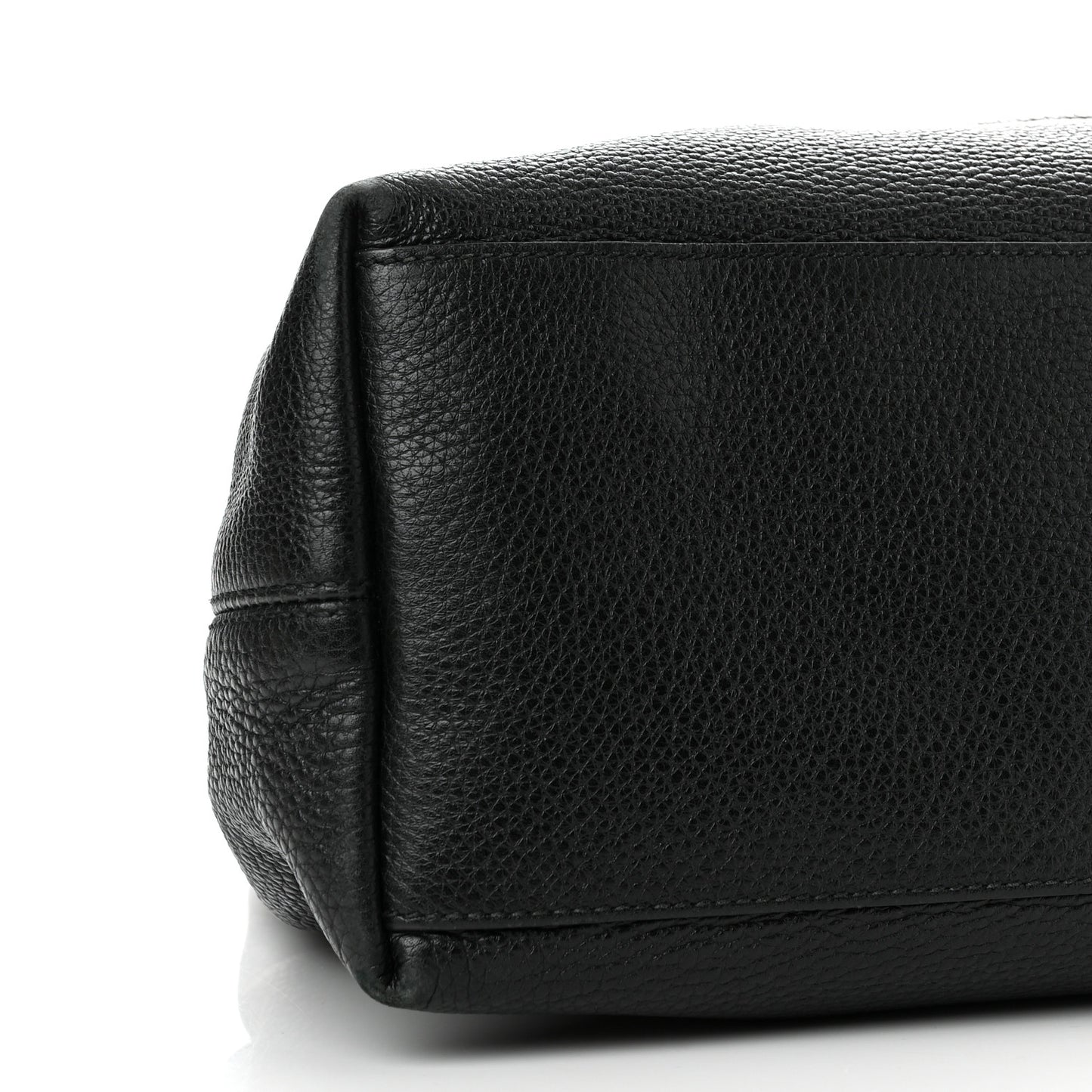 Pebbled Calfskin Medium Soho Chain Shoulder Bag Black