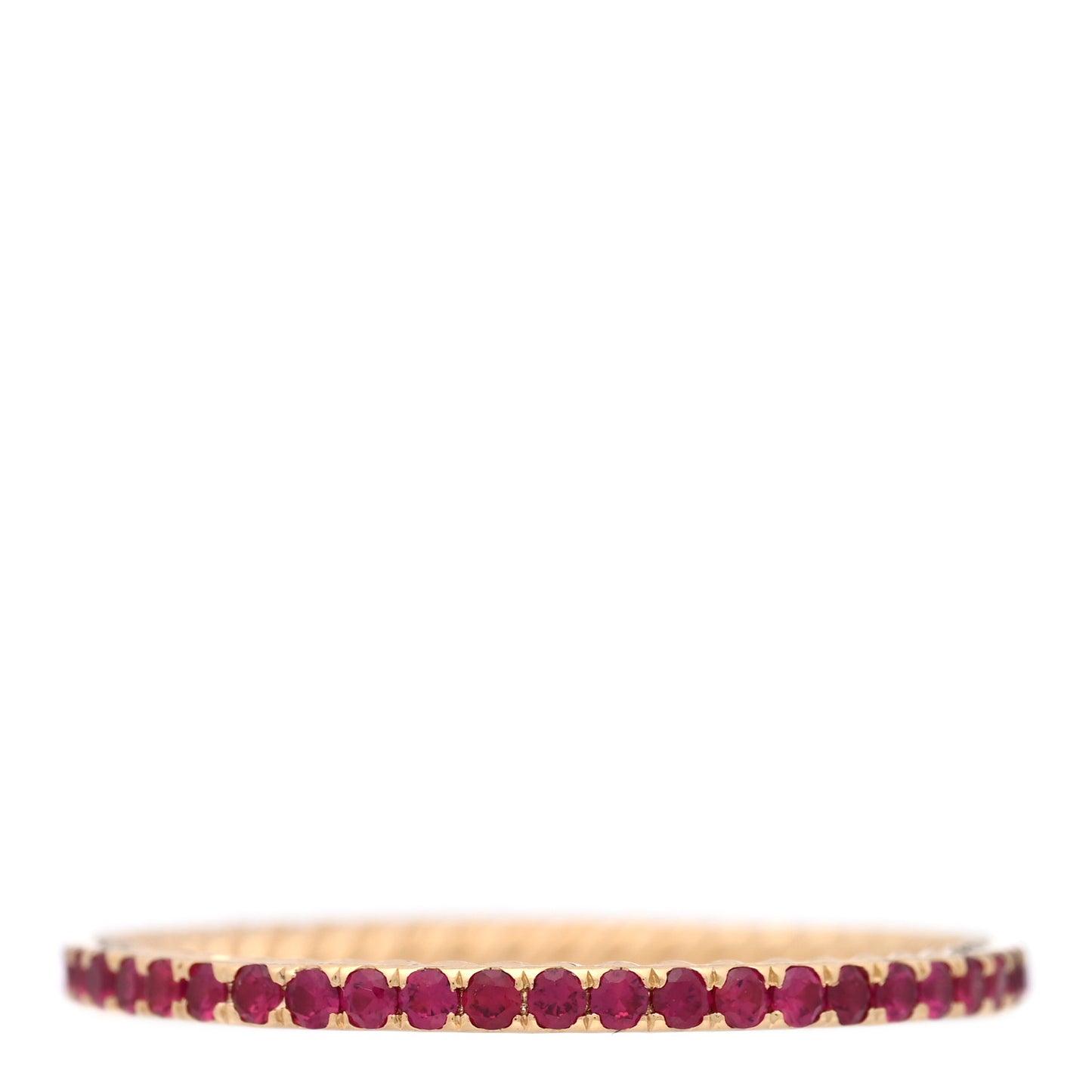 18K Yellow Gold Ruby 1.85mm Eden Eternity Band Ring 66 11.5