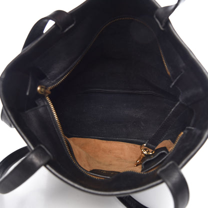 Delvaux Grained Calfskin Woven Shoulder Bag Black 5 of 14