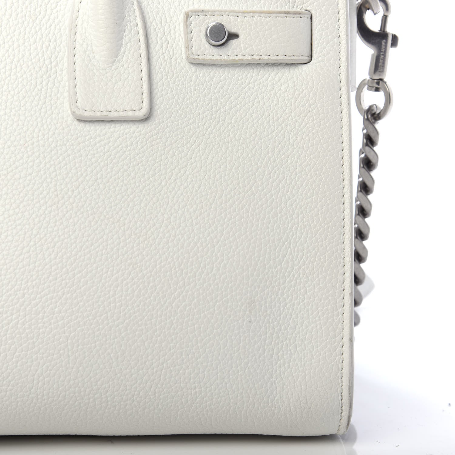 Saint Laurent Grained Calfskin Baby Supple Sac De Jour White 19 of 22