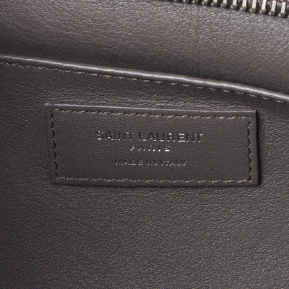 Saint Laurent Smooth Calfskin Crocodile Embossed Small Monogram Downtown Cabas Earth 9 of 9