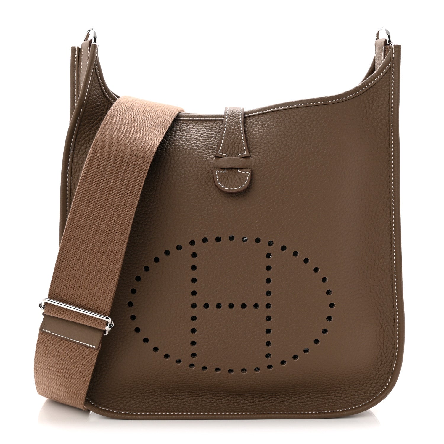 Hermes Taurillon Clemence Evelyne III PM Etoupe 1 of 12